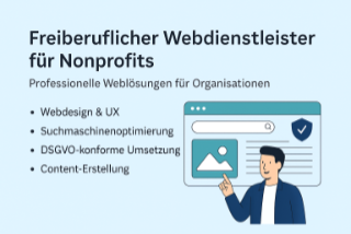 WebdienstleisterNonprofitOrganisationen freiberuflicher Webdienstleister für Nonprofits – Webdesign, SEO, DSGVO und Content